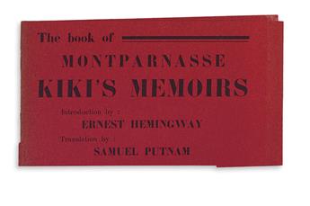 HEMINGWAY, ERNEST. Kikis Memoirs.